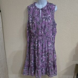 Lane Bryant Purple Floral Dress